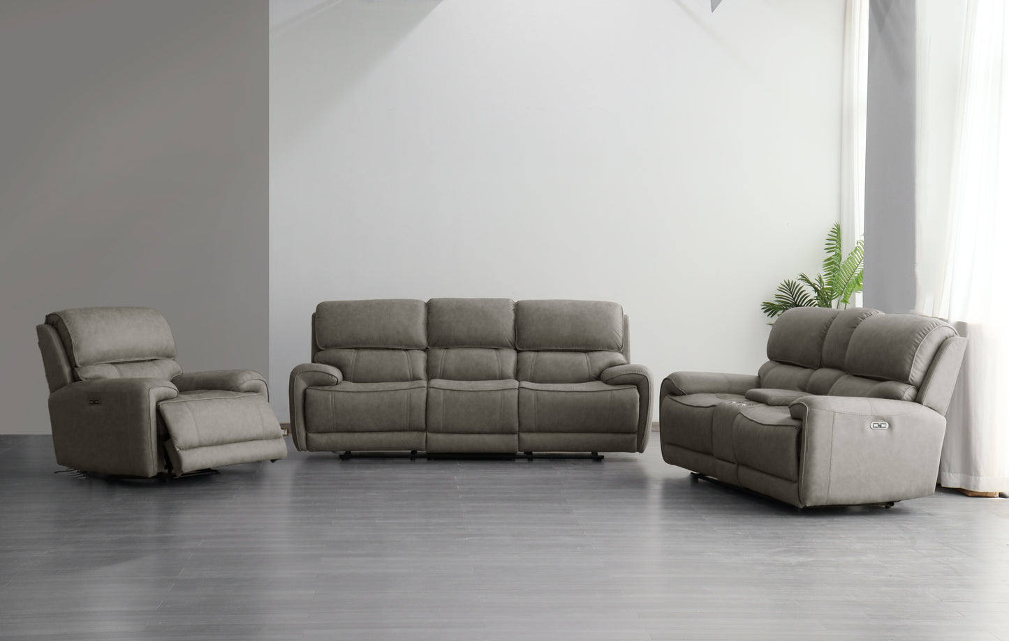 DECO Leather Power Recliner