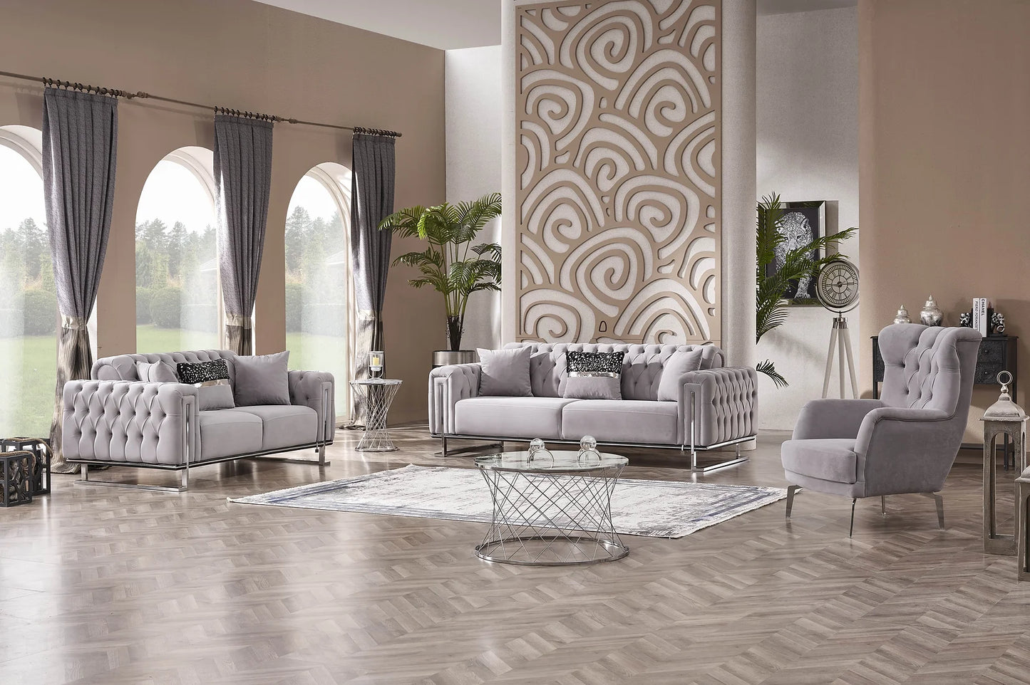 Cozyland Celeste (3+2+1) Sofa Set – Convertible & Luxurious