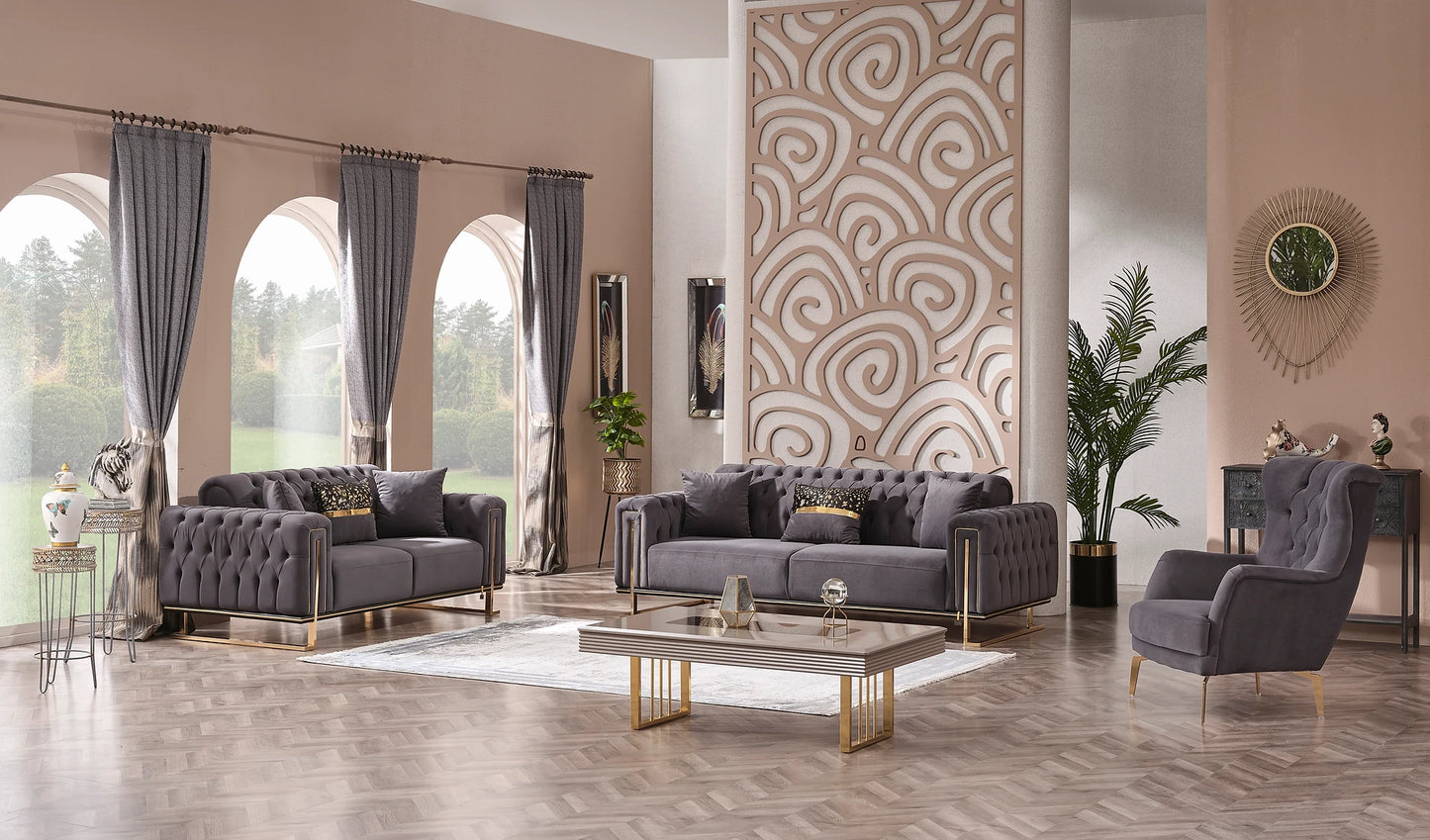 Cozyland Celeste (3+2+1) Sofa Set – Convertible & Luxurious