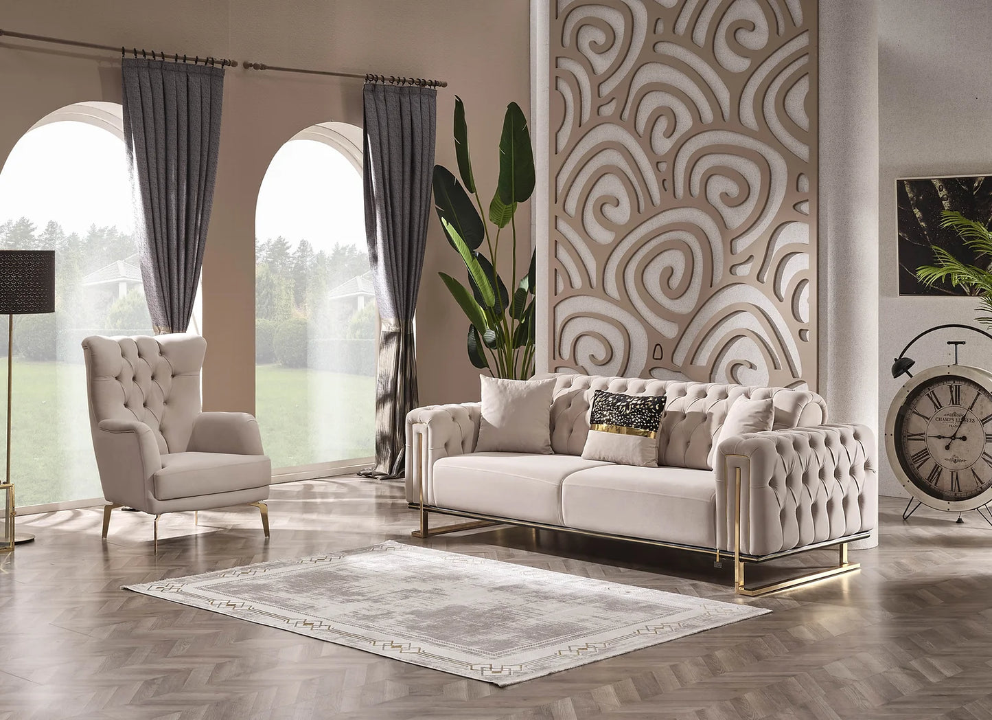 Cozyland Celeste (3+2+1) Sofa Set – Convertible & Luxurious