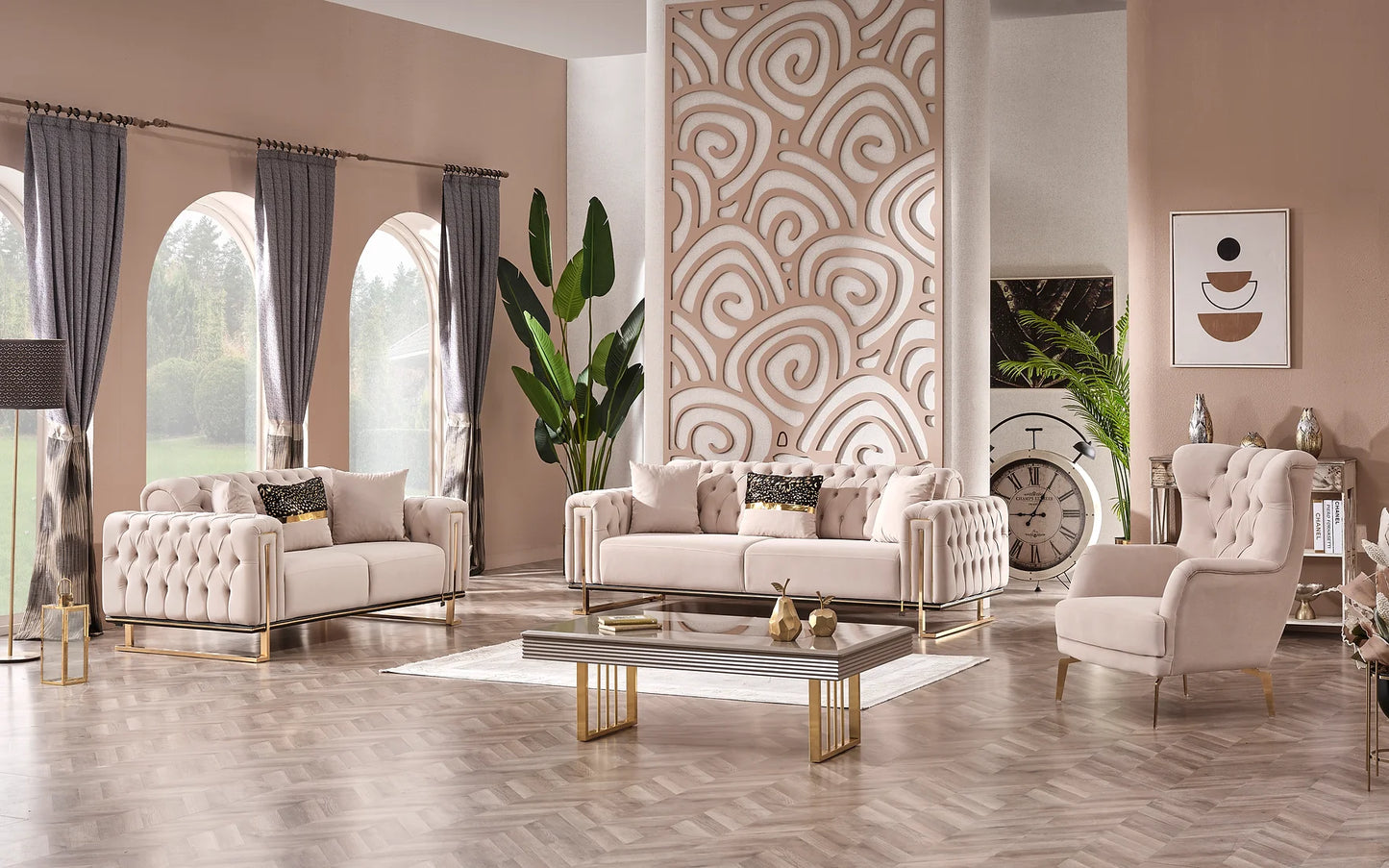 Cozyland Celeste (3+2+1) Sofa Set – Convertible & Luxurious