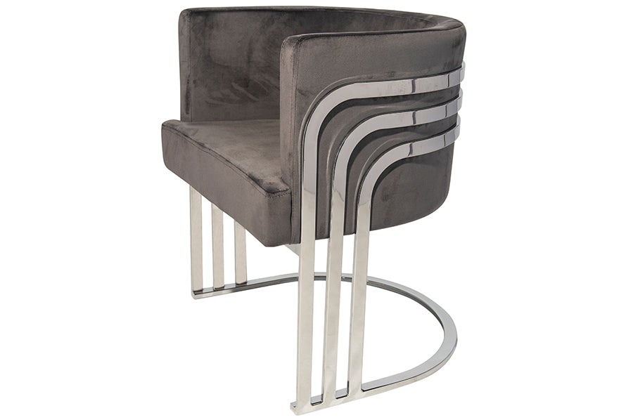 Opal Silver Accent Chair