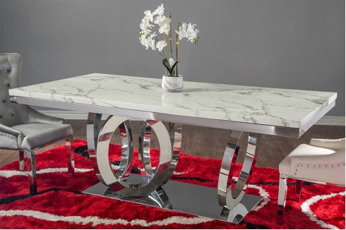 Sultana Dining Table (Gold & Silver)