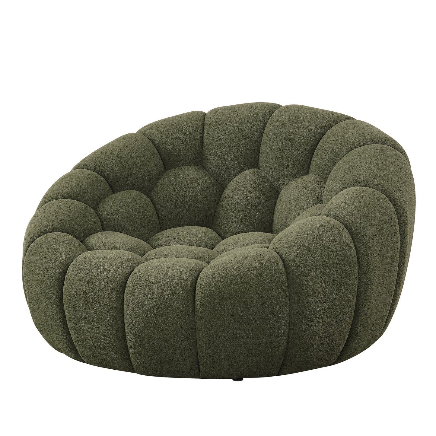 Pedro Afonso- Modern Curved Green Fabric Sofa Set