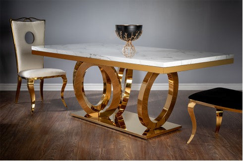 Sultana Dining Table (Gold & Silver)