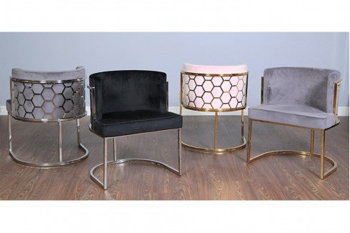 Hexa Luxe Small Accent Chair