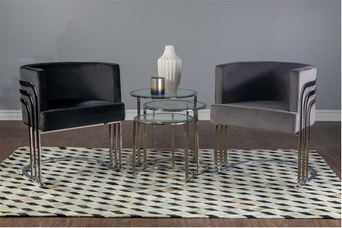 Opal Silver Accent Chair