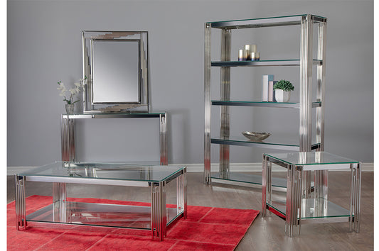 Vegas Side Table (Silver and Gold)